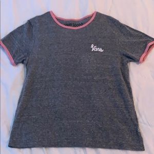 Vans grey and pink shirt.